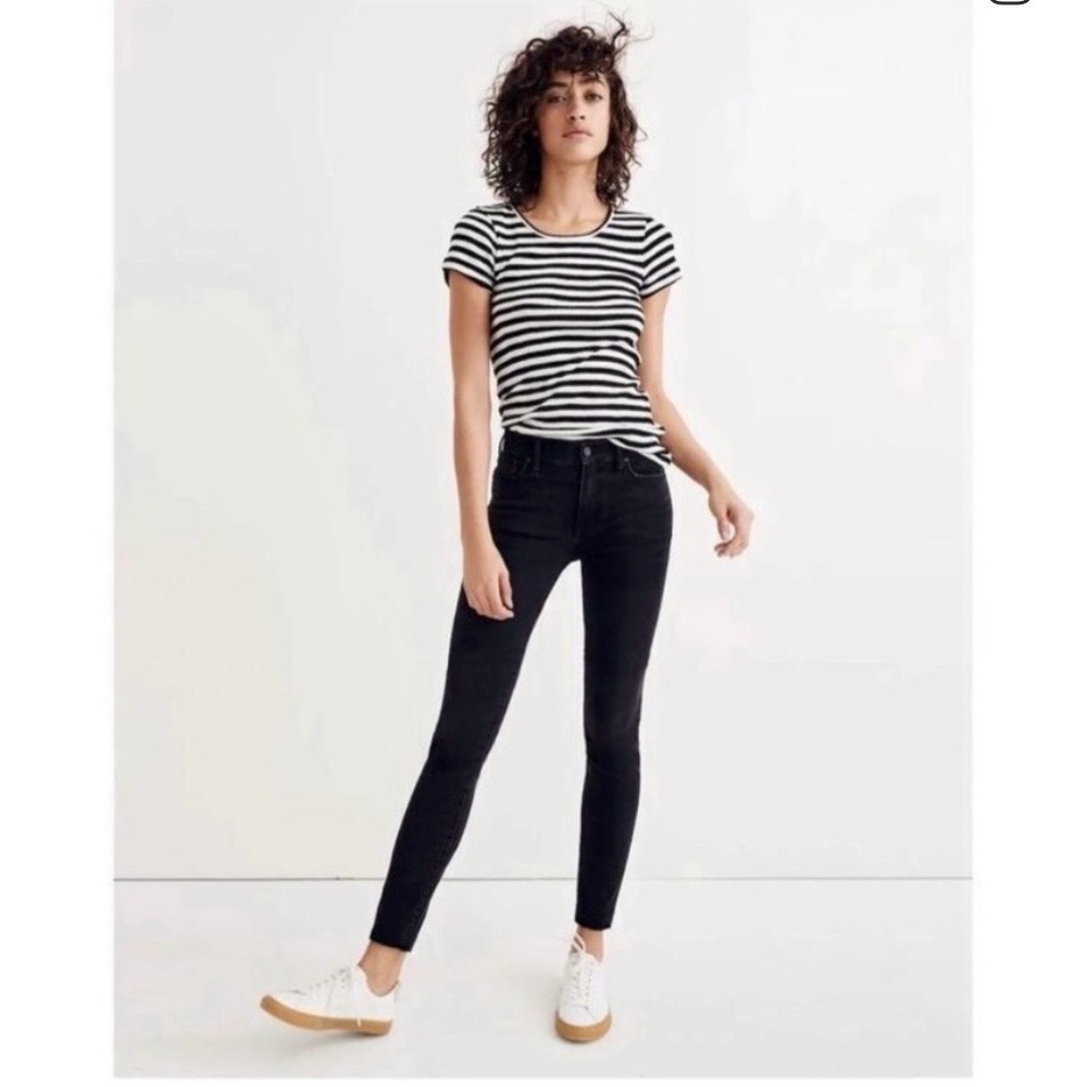 Madewell 9" high rise skinny‎ black Size 28